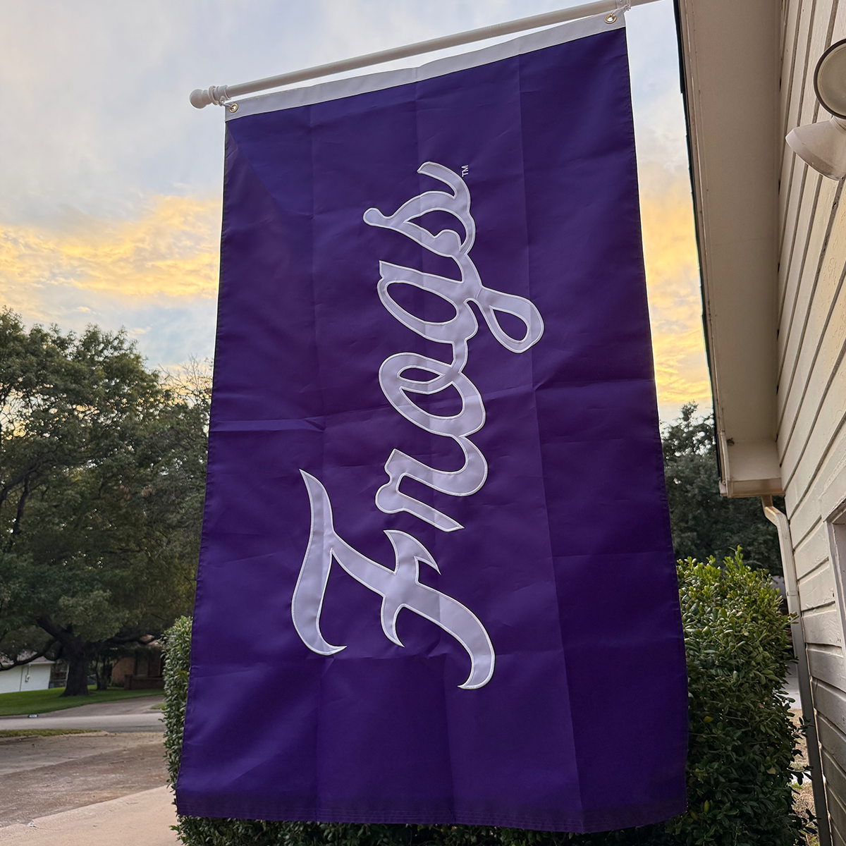 Script Frogs 3' x 5' Applique Flag